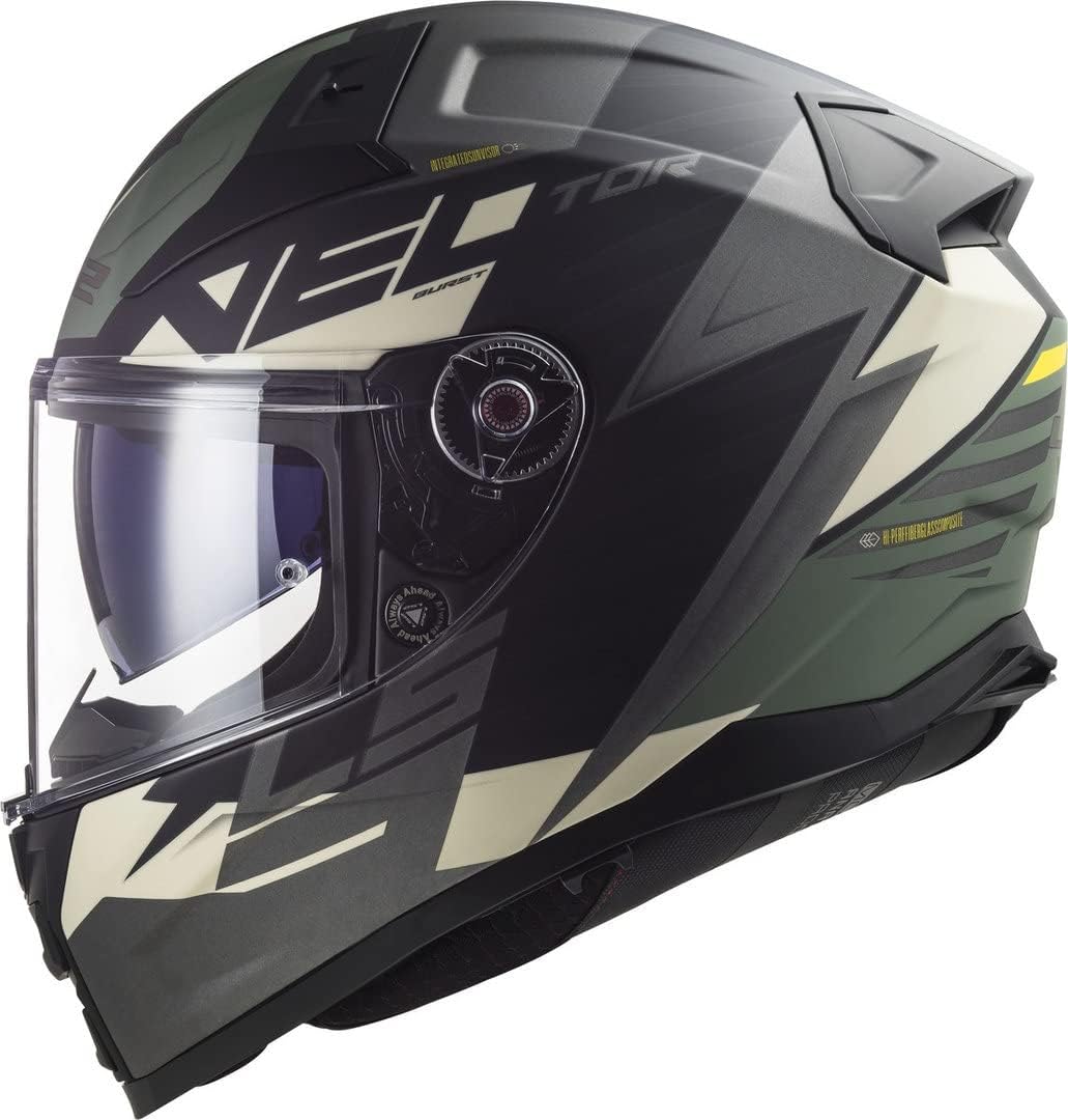 LS2, Integralhelme motorrad VECTOR II Absolute mat black silver, XXS, mat black silver