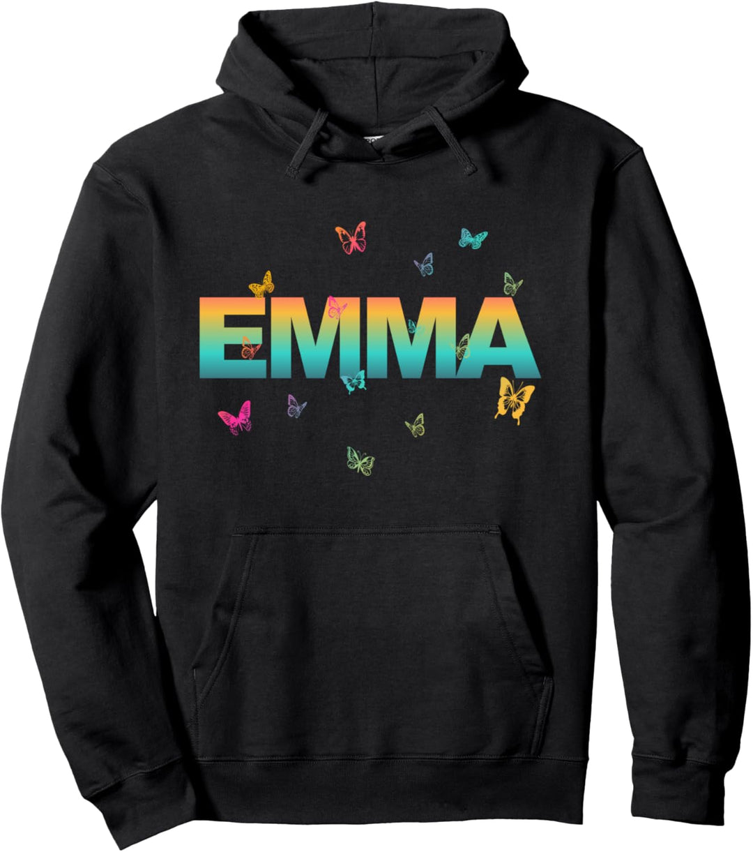 Emma - Schöner Name mit Schmetterlingen Pullover Hoodie