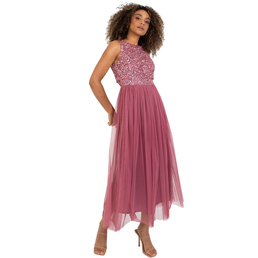 Maya Deluxe Damen Bridesmaid Dress Desert Rose 34, Desert Rose 34