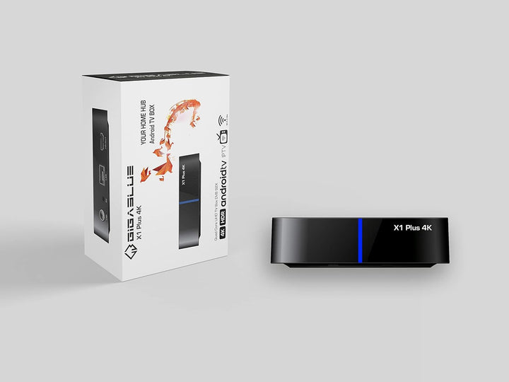 GigaBlue UHD X1 Plus 4K Android 1x DVB-S2x Tuner + Android TV IP Empfänger in Einer Box