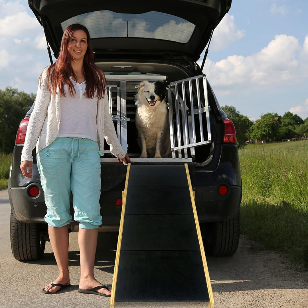 Hunderampe 2 in1 Haustiertreppe 100cm Faltbar Hundetreppe Rampe Hund Anti-rutsch Petwalk Hundeleiter