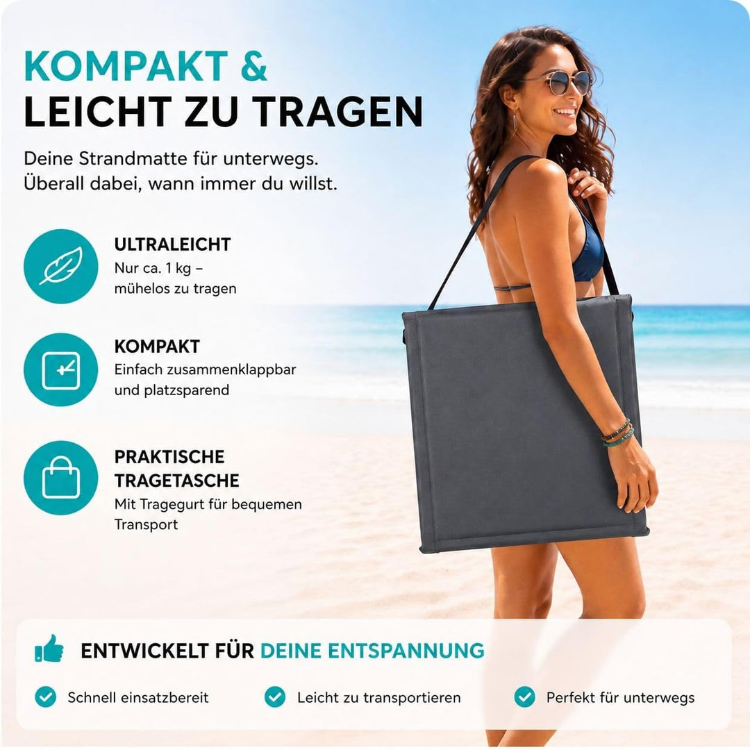 Intimo Living 2er Set Strandliegen mit stufenlos Verstellbarer Rückenlehne - Die Strandmatten gefüll