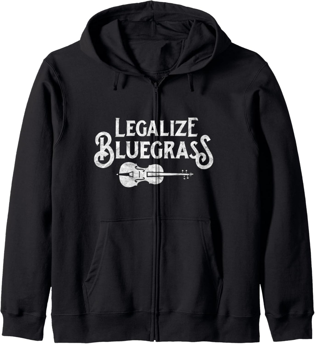 Legalize Bluegrass! Funny Vintage Fiddle Violin Graphic Kapuzenjacke