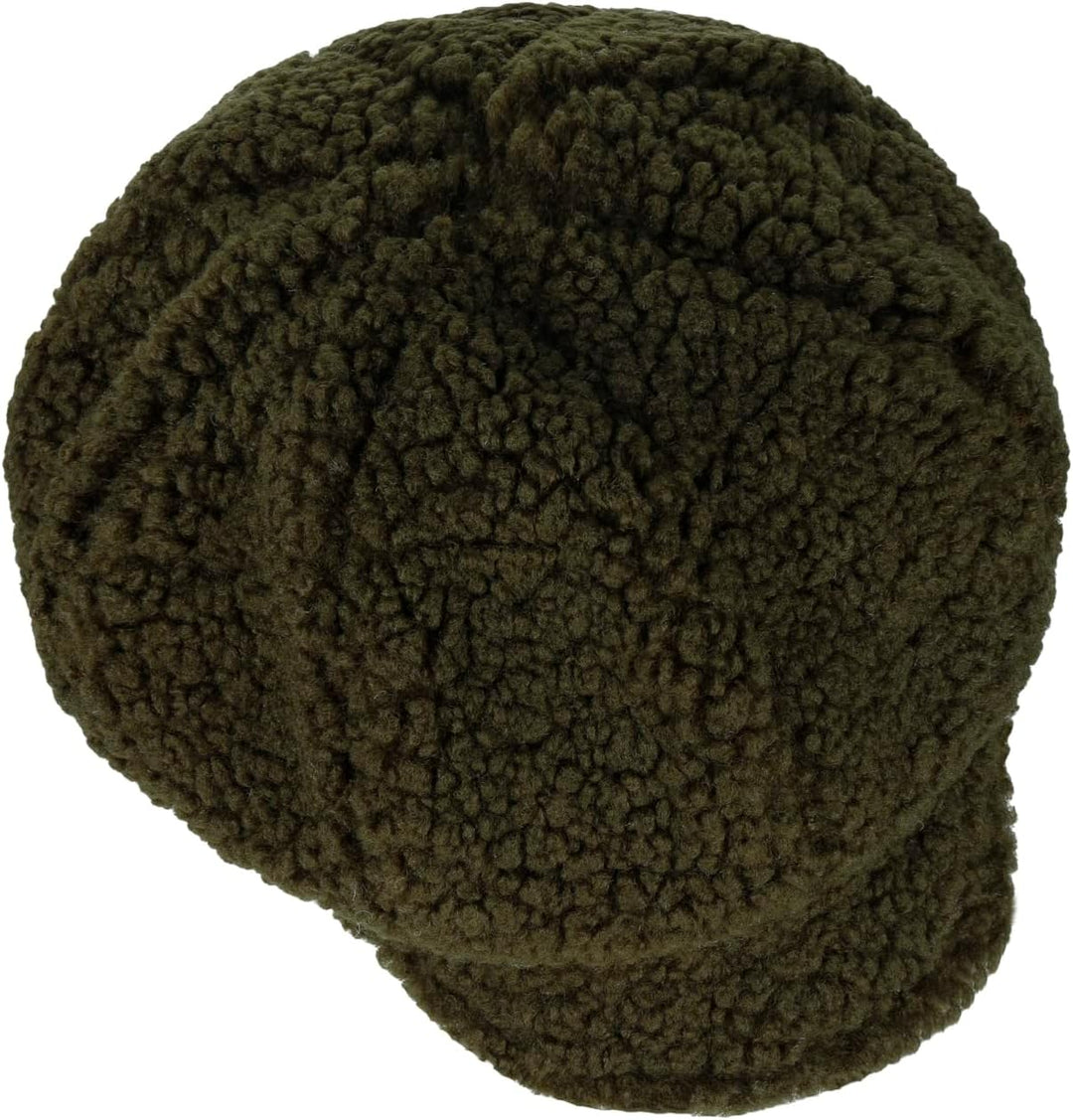 Seeberger Teddy Fur Ballonmütze Schirmmütze Damencap Wintercap Kunstfellcap Baker-Boy-Mütze Mit Schi