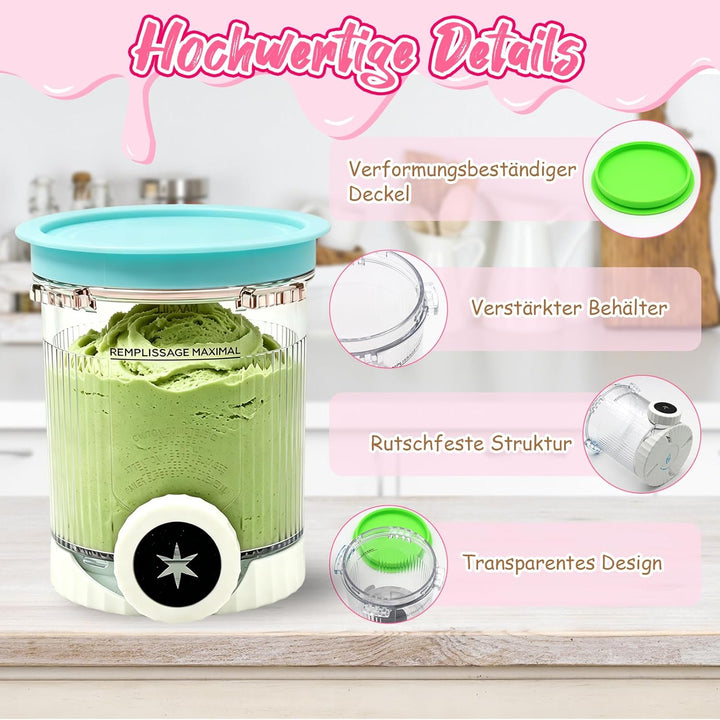 4 Stück für Ninja Swirl Creami Behälter, 480 ml Eisbehälter für NC701 &amp; NC700 Serie Eismaschinen, Ei