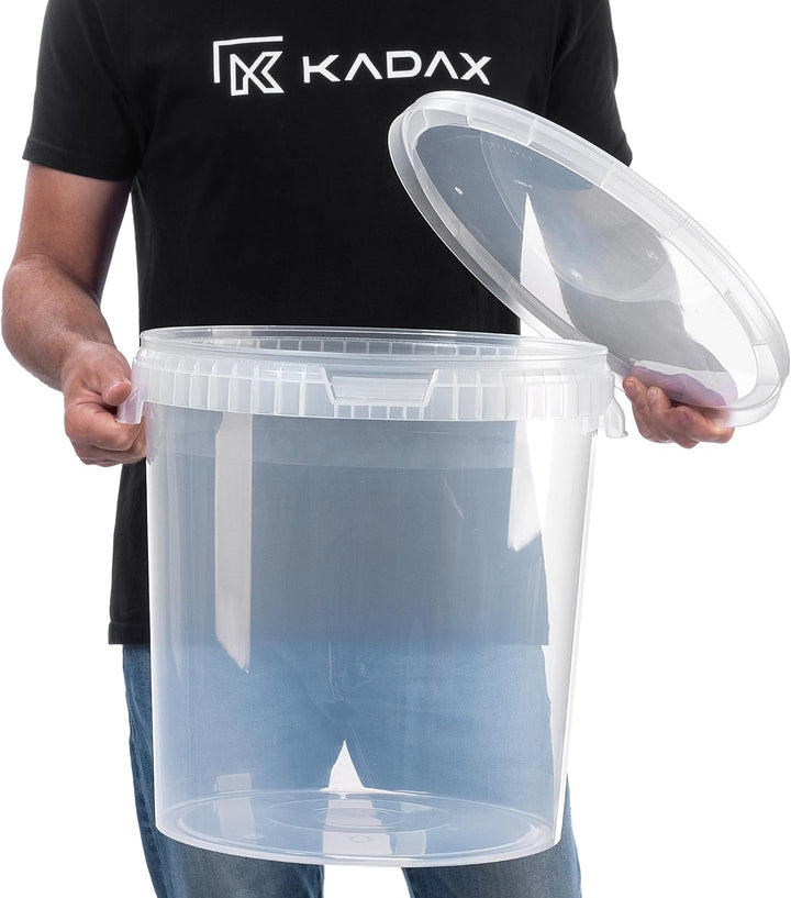 KADAX Gäreimer 33L Set mit Auslaufhahn, Gärröhrchen & Gummistopfen, Gärbehälter aus Kunststoff mit A