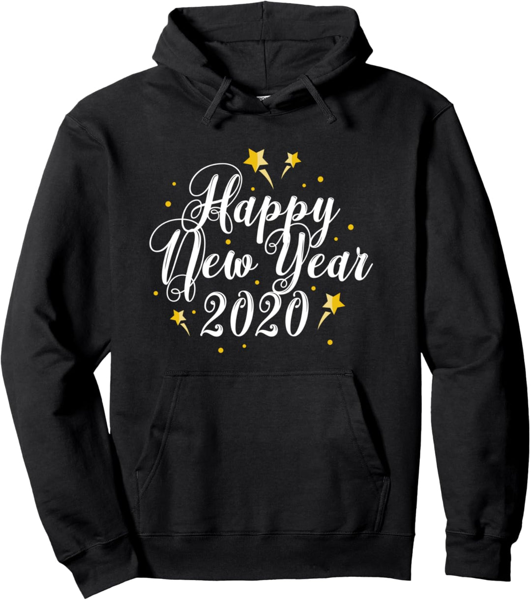 Happy New Year 2020 Silvester Outfit Party Frohes Neujahr Pullover Hoodie