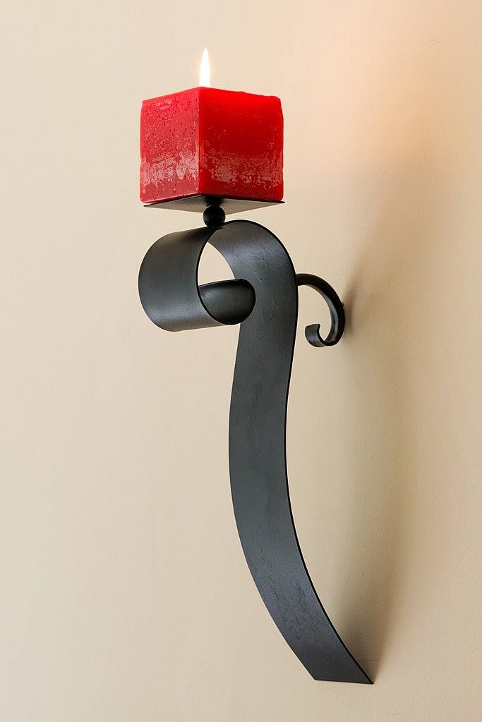 Wandleuchter Rocca 31 cm Wandkerzenhalter aus Metall Kerzenhalter Antik Leuchter