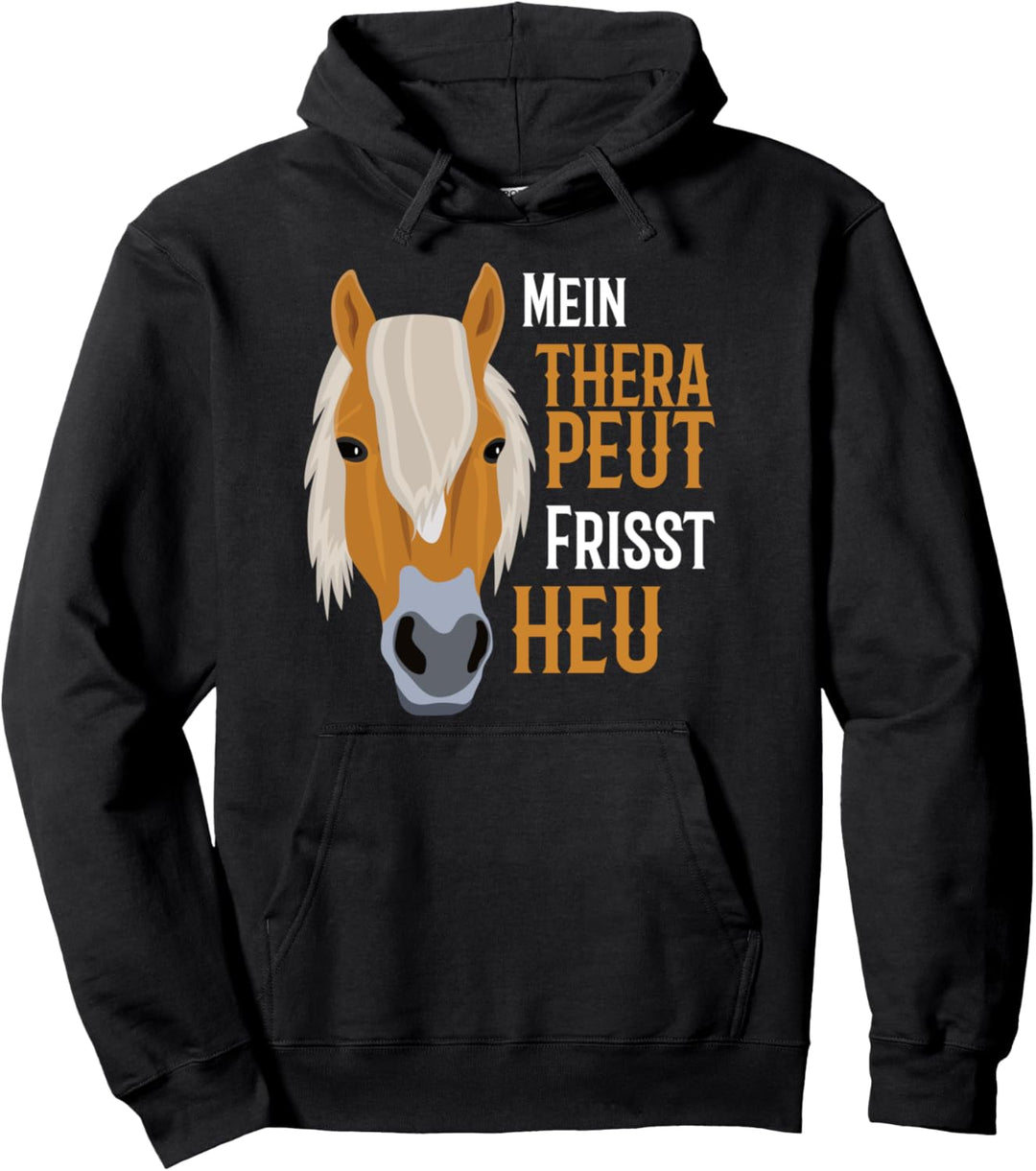 Mein Therapeut frisst Heu - Haflinger Pferd Pullover Hoodie