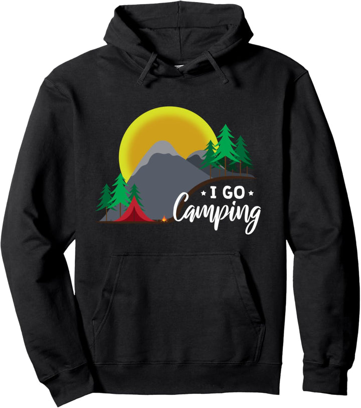 Cooles Zelt Camping Berge Natur Lagerfeuer Hoodie Pullover Hoodie
