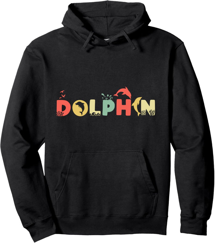 Retro Delfin Meeressäuger Delphine - Vintage Delfin Pullover Hoodie