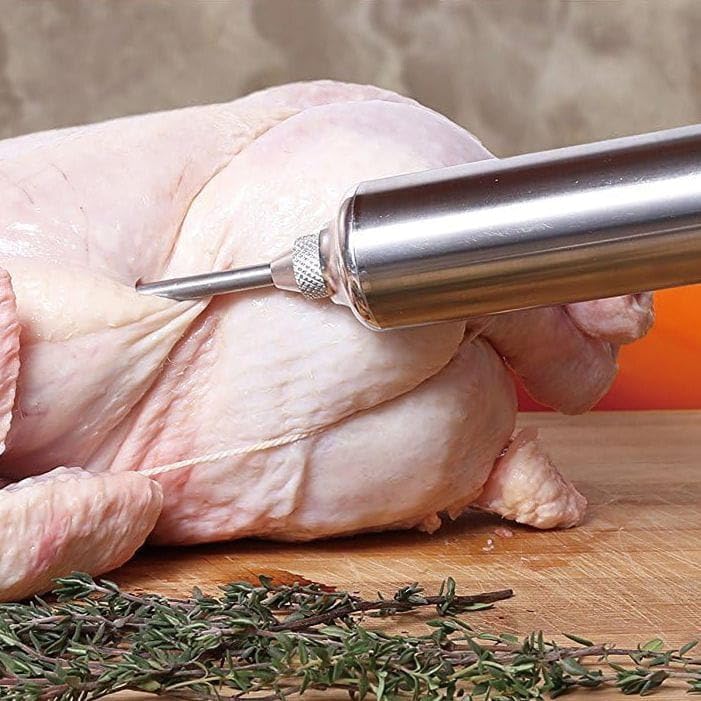 Bratenspritze Stahlspritze Fleisch Marinieren Pökeln Spritze 60ml KLAUSBERG KB-7842