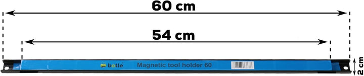 3 x Magnetische Werkzeugleiste Metallstreifen Länge 60 cm Schwarz Werkzeughalter Starker Magnet, mit