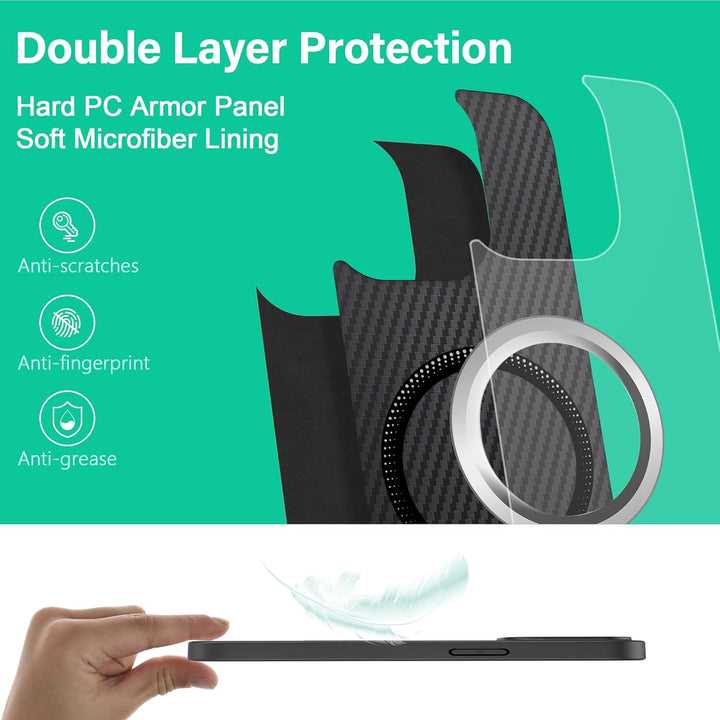 ONES Magnetisch für iPhone 11 Pro Ultradünne Hülle, Kompatibel mit MagSafe, Fallschutz in Militärqua