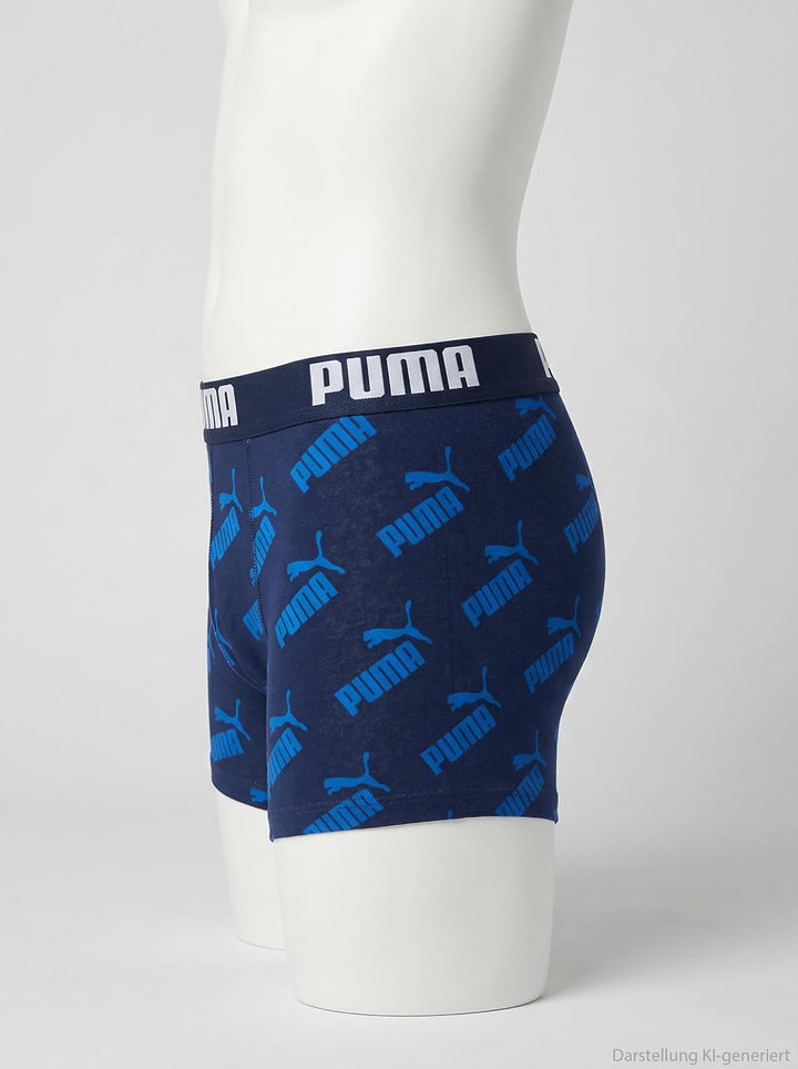 PUMA Jungen Boxer (5er Pack) 134-140 Blue Combo, 134-140 Blue Combo