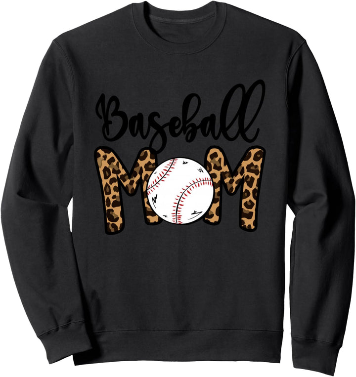 Funny Baseball Mom Leopard Print Softball Mom Mother&