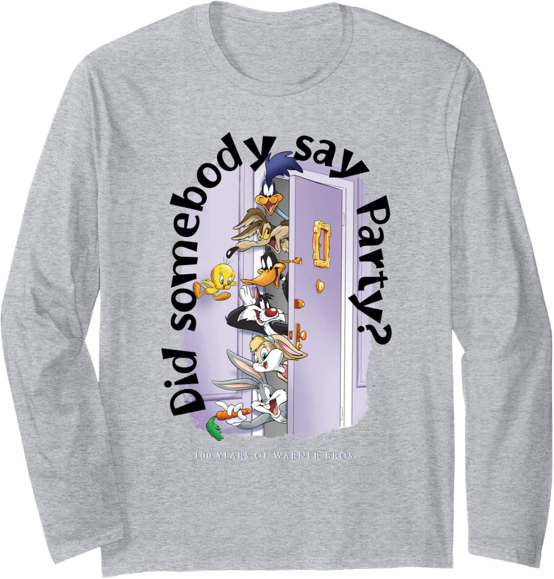 WB 100: Looney Tunes Did Somebody Say Party? Langarmshirt