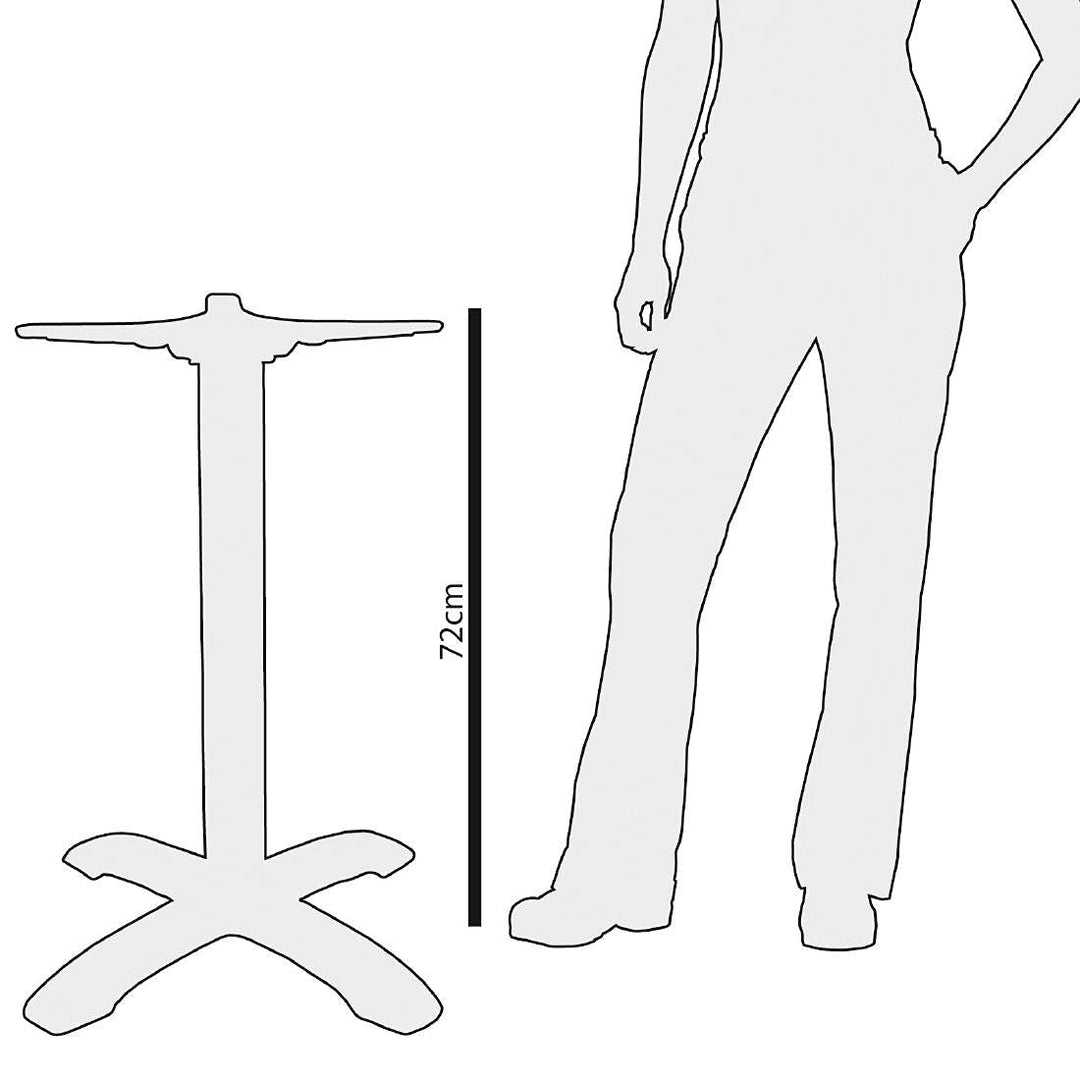 Bolero Dekorativer Tischfuss, Schwarz, Gusseisen, 720(H)x620(B)mm. Gewicht: 15 kg, für den Innen- un