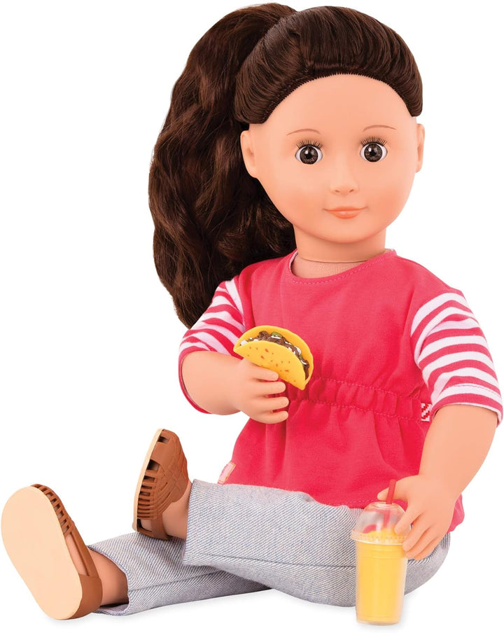 Our Generation - Deluxe Puppe - Rayna 46 cm Streifen, Streifen