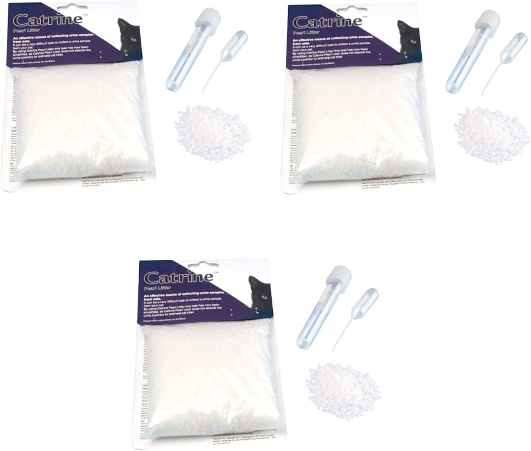 Kruuse Catrine Pearl Urin Auffangsystem | 3er Pack | 3 x 200 g | Urinsammelsystem für Katzen | Enthä
