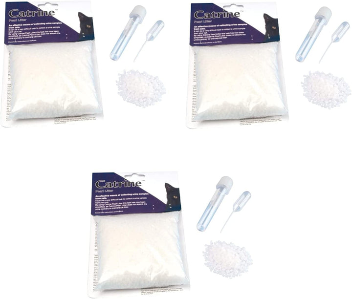 Kruuse Catrine Pearl Urin Auffangsystem | 3er Pack | 3 x 200 g | Urinsammelsystem für Katzen | Enthä