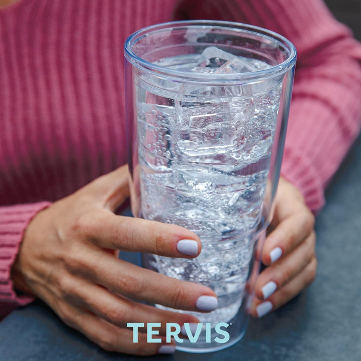Tervis Doppelwandiger, isolierter Trinkbecher mit Blumenmuster, Blumenmuster, hält Getränke kalt und