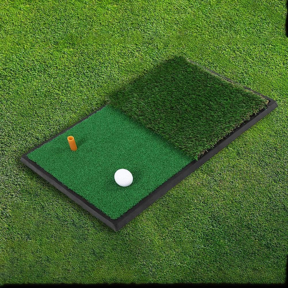 Ejoyous Übungsmatte Trainingsmatte, Golfmatte Abschlagmatte Schlagmatten Grasmatte mit 2 Arten Rasen