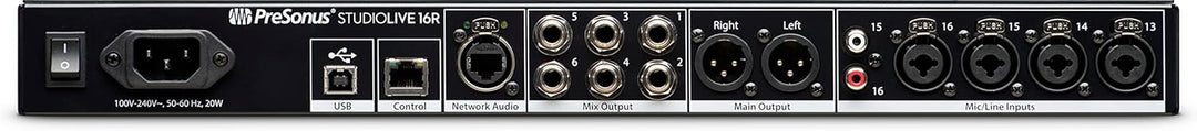 PreSonus StudioLive 16R, 18-Eingang, 16-Kanal Rack-Mixer mischpult, Stage Box und Audio-Interface 16