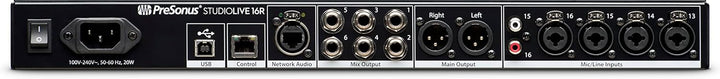 PreSonus StudioLive 16R, 18-Eingang, 16-Kanal Rack-Mixer mischpult, Stage Box und Audio-Interface 16