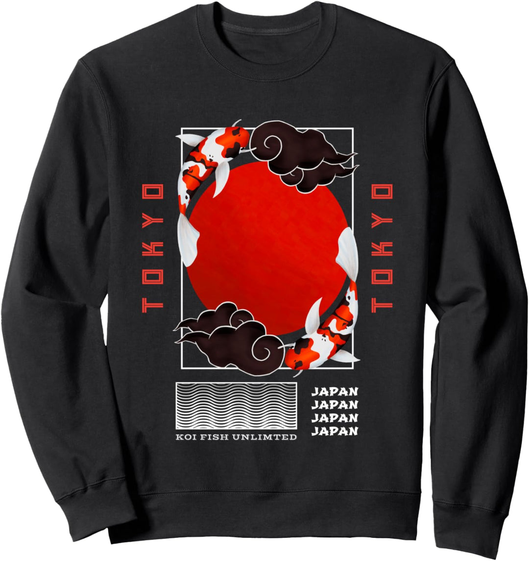 Japanischer Tokyo Nishikigoi Koi Karpfenfisch Sweatshirt