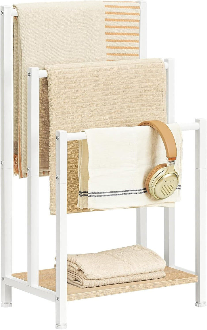 HOOBRO Handtuchständer, Handtuchhalter Freistehend für Badezimmer, Handtuchleiter stehend mit 3 Stan