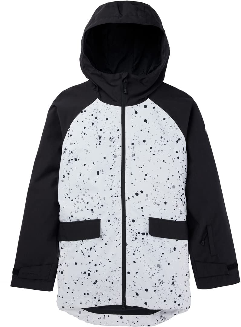 Burton Damen Lalik Snowboardjacke L Weisse Spritzer Echtes Schwarz, L Weisse Spritzer Echtes Schwarz