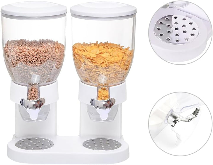 2 x 3,5 Liter Müslispender Cornflakes-Spender,Müslispender doppelt,Doppelter Haferflocken-Spender, f