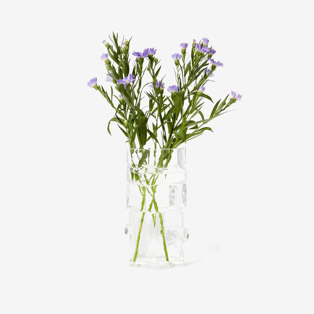 Areaware Sechskant-Vase, transparent