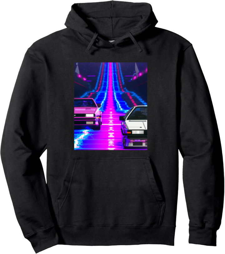 Vaporwave Aesthetic Synthwave Car Auto Tuner Tuning Pullover Hoodie