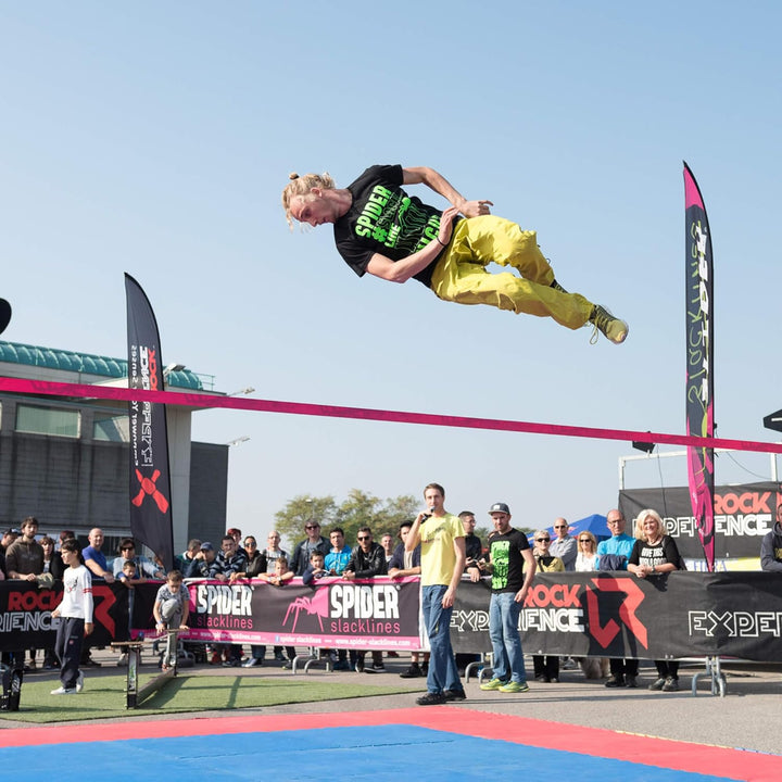 TKS02 - Slackline Kit PRO line - Workout und Gleichgewichtstraining, Walk &amp; Freestyle - 2X Ratsche,