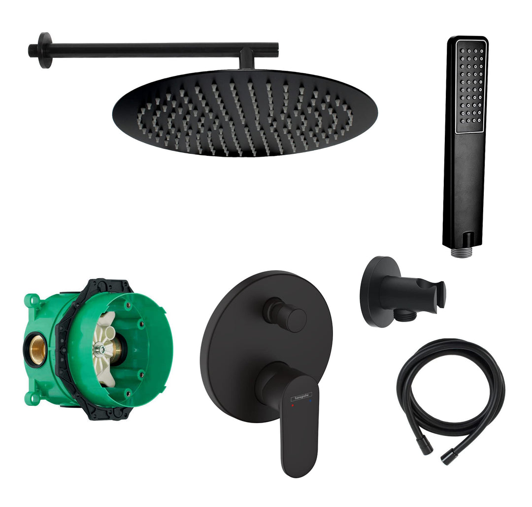 vanvilla Duschsystem mit Unterputz Duscharmatur von Hansgrohe Einhebelmischer und vanvilla Regendusc