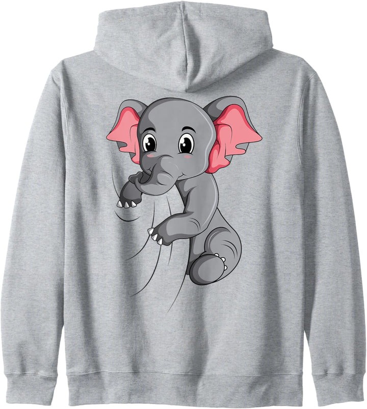 Elefant Kinder Mädchen Jungen Damen Kapuzenjacke