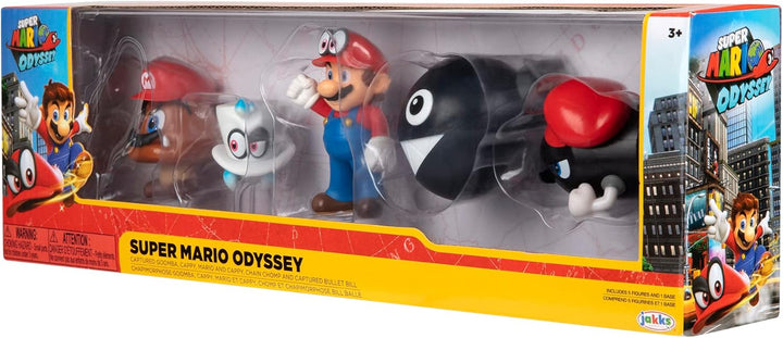Super Mario Mario Odyssey 5er Pack, 6 cm
