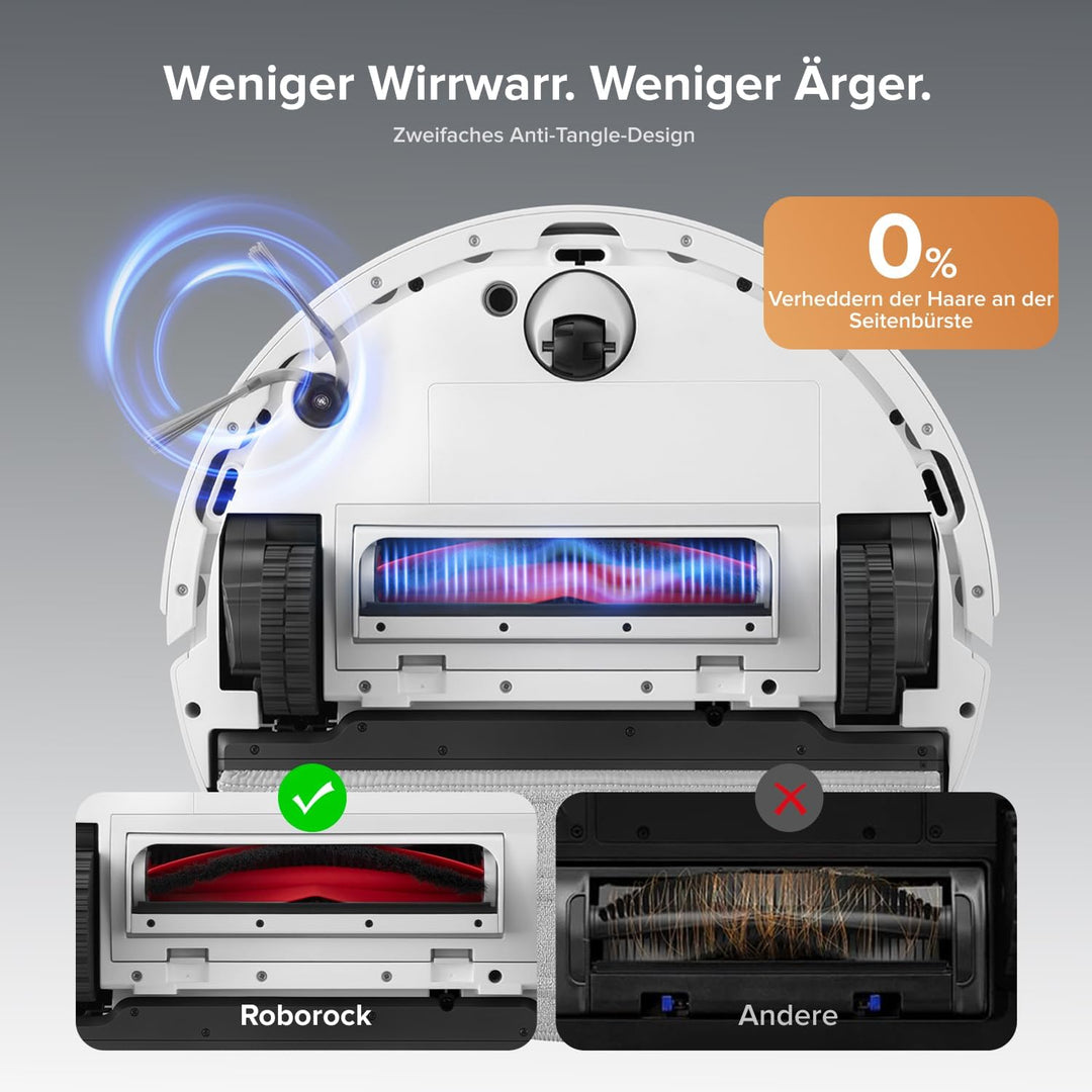 roborock Q10 S5+ Set Saugroboter mit Wischfunktion, 10.000 Pa HyperForce Saugkraft, Dual Anti-Tangle