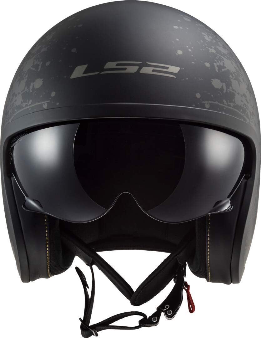 LS2, Jethelme motorrad Spitfire Black Flag, M M Schwarz, M Schwarz