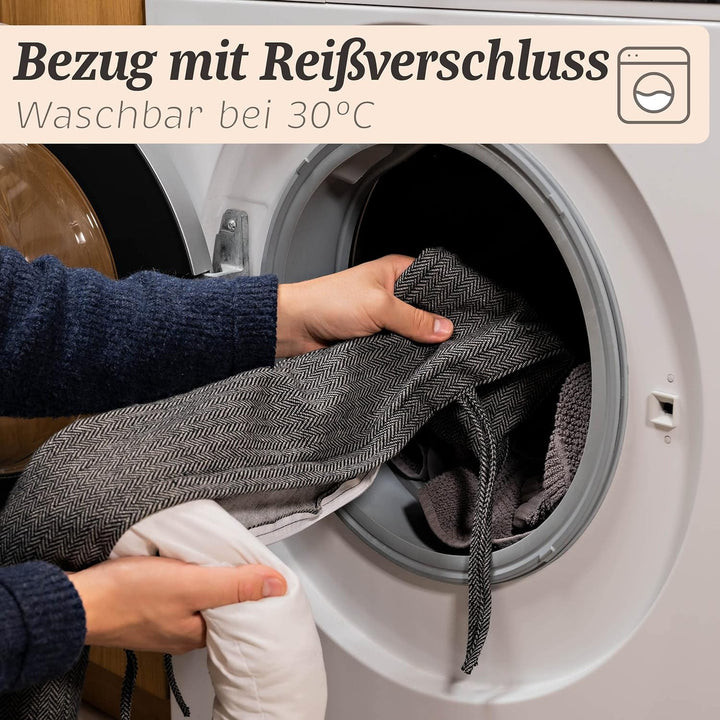 Praknu Zugluftstopper für Fenster bis 120cm - Waschbar - Energiesparend - Extra Lang & Schwer - Auch