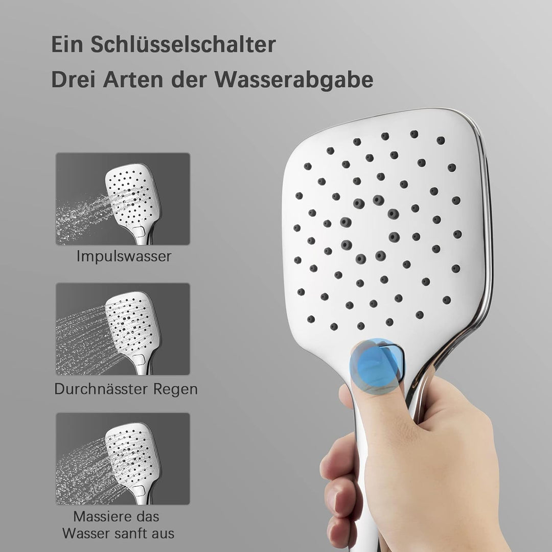 KOMIRO Duschsystem ohne Armatur, Regendusche Ohne Armatur,Duschset mit Duschkopf 30x30cm, Handbrause