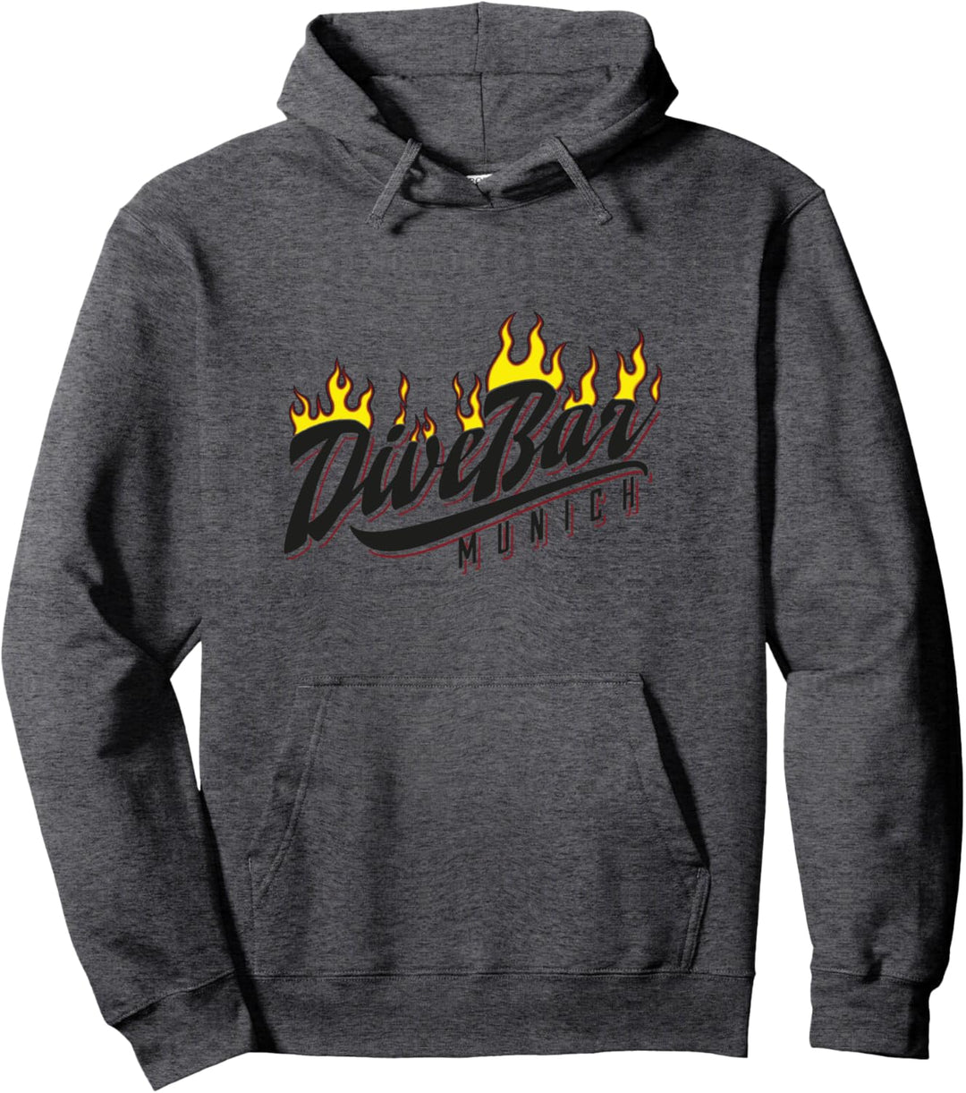 DiveBar Munich Flamme schwarz Pullover Hoodie