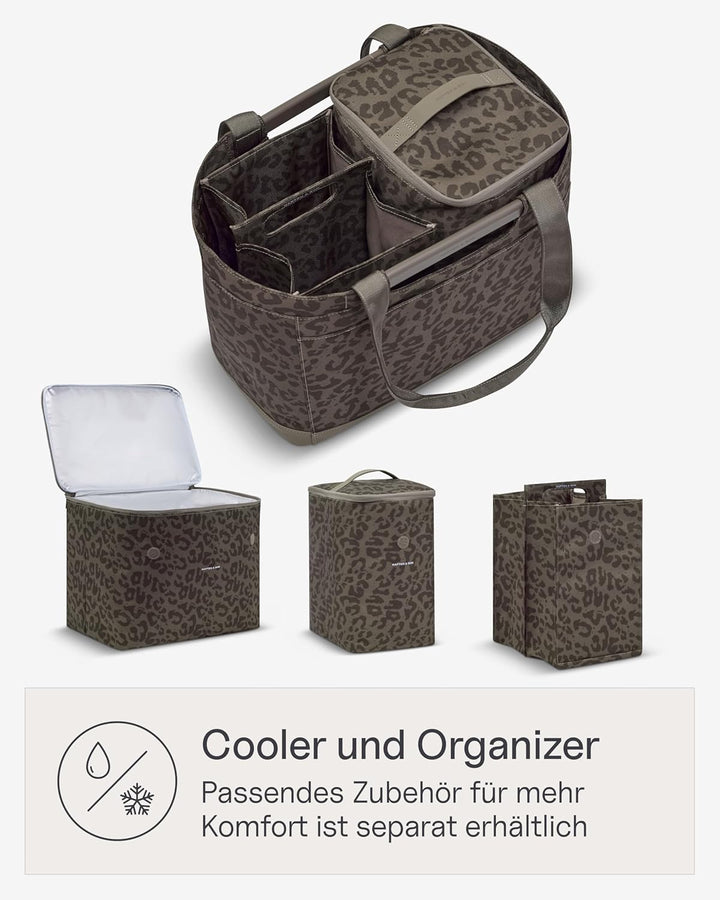 Kapten &amp; Son Vaasa Einkaufskorb faltbar Leo Dark Brown 25 L | Korb Leo Muster | Inklusive Einkaufswa