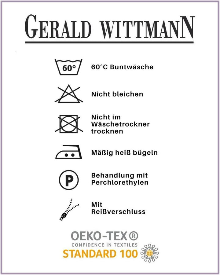 Gerald Wittmann Bettwäsche 140x200 cm + 70x90 cm, Mikrofaser, Kariert Braun Weiss, Braun
