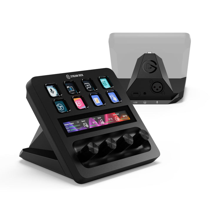 Elgato Stream Deck + XLR - Audio-Mixer &amp; Controller, XLR-zu-USB-Mikrofon-Schnittstelle, Kompatibel m