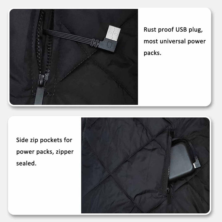 Kinder Beheizte Weste, Beheizbare Jacke Kinder, Junge USB wiederaufladbar Beheizbare Kleidung Winter