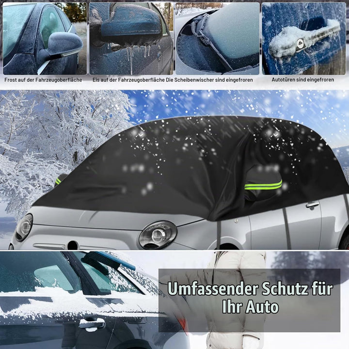 Autoabdeckung Schrägheck Universalmodell 300 * 150 * 49cm, Halbgarage Wasserdicht Ersatz für FIAT 50