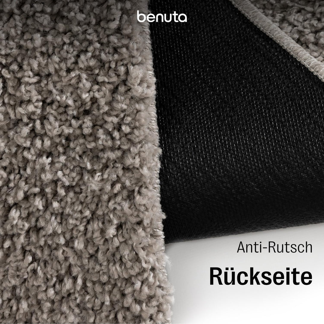benuta Basic Waschbarer Hochflorteppich Soho - Kunstfaser - Rechteckig & im Style: Uni, Minimalistis